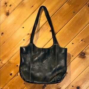 Latico black all leather shoulder purse/bag
